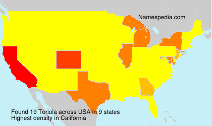 Surname Toriola in USA Surname Toriola in USA