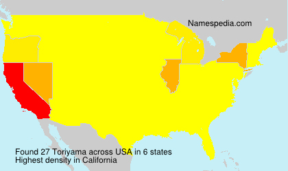 Surname Toriyama in USA