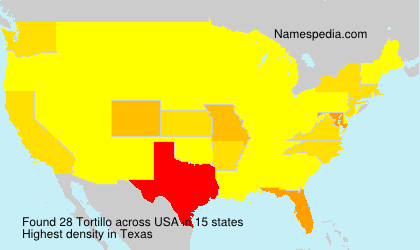 Surname Tortillo in USA Surname Tortillo in USA