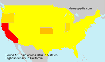 Surname Tosio in USA Surname Tosio in USA