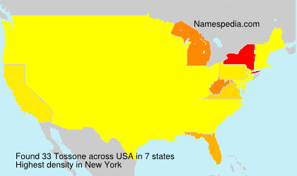 Surname Tossone in USA Surname Tossone in USA