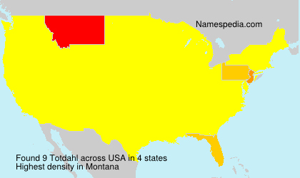 Surname Totdahl in USA Surname Totdahl in USA