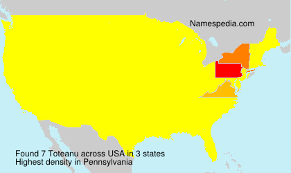 Surname Toteanu in USA Surname Toteanu in USA