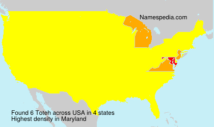 Surname Toteh in USA Surname Toteh in USA