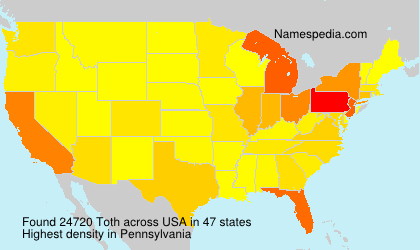 Surname Toth in USA Surname Toth in USA