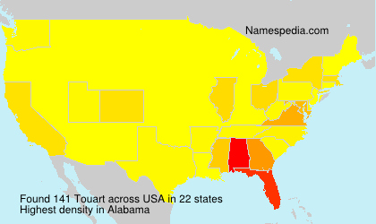 Surname Touart in USA Surname Touart in USA