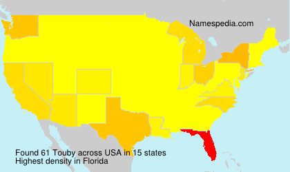 Surname Touby in USA Surname Touby in USA