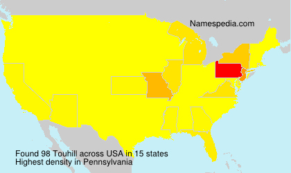 Surname Touhill in USA Surname Touhill in USA