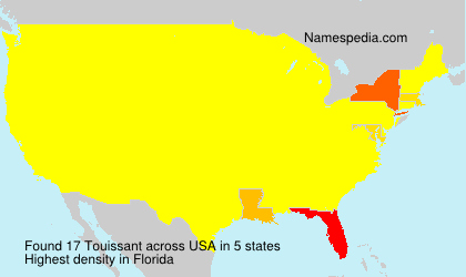 Surname Touissant in USA Surname Touissant in USA