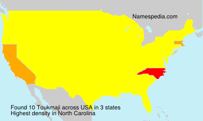 Surname Toukmaji in USA Surname Toukmaji in USA
