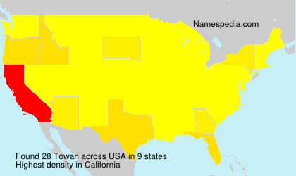 Surname Towan in USA Surname Towan in USA