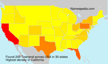 Surname Townend in USA Surname Townend in USA