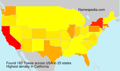 Surname Towse in USA Surname Towse in USA
