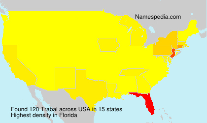 Surname Trabal in USA Surname Trabal in USA