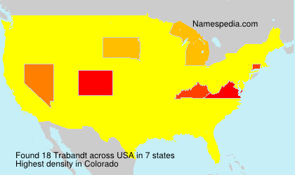 Surname Trabandt in USA Surname Trabandt in USA