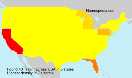 Surname Trabin in USA Surname Trabin in USA