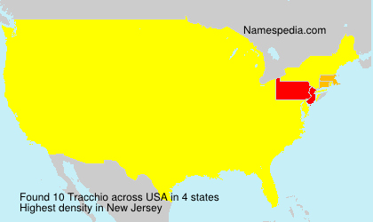 Surname Tracchio in USA Surname Tracchio in USA