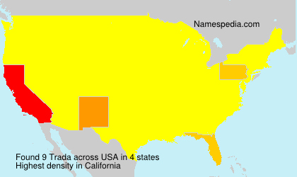 Surname Trada in USA Surname Trada in USA