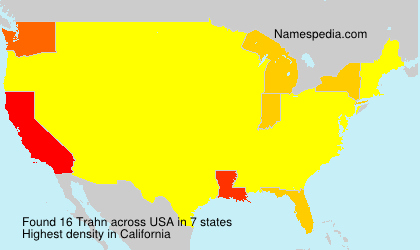 Surname Trahn in USA Surname Trahn in USA