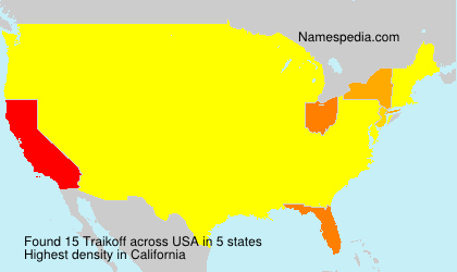 Surname Traikoff in USA Surname Traikoff in USA