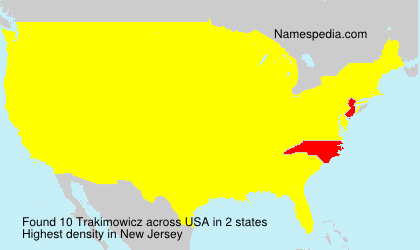 Surname Trakimowicz in USA Surname Trakimowicz in USA
