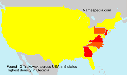 Surname Trakowski in USA Surname Trakowski in USA