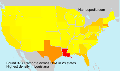 Surname Tramonte in USA Surname Tramonte in USA