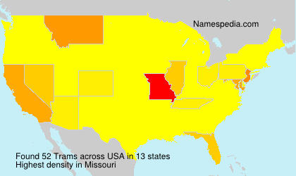 Surname Trams in USA Surname Trams in USA
