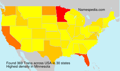 Surname Trana in USA Surname Trana in USA