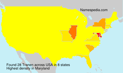 Surname Tranen in USA