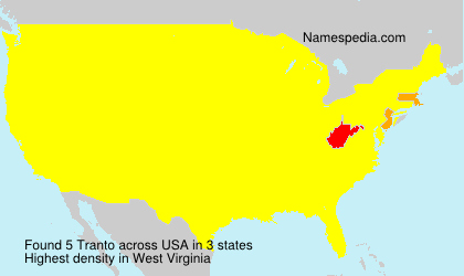 Surname Tranto in USA Surname Tranto in USA