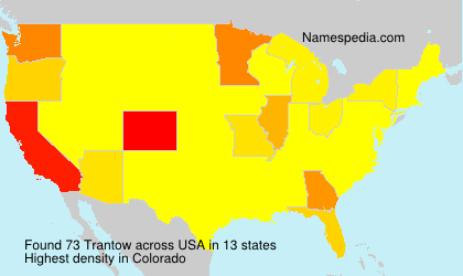 Surname Trantow in USA Surname Trantow in USA