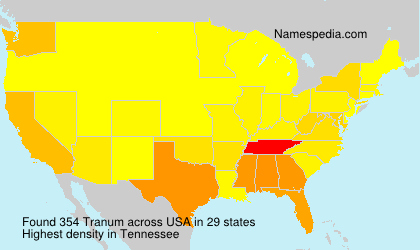 Surname Tranum in USA Surname Tranum in USA
