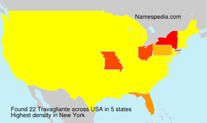 Surname Travagliante in USA