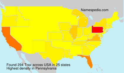 Surname Trax in USA Surname Trax in USA