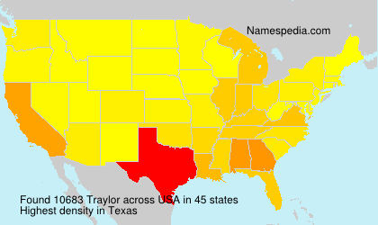 Surname Traylor in USA Surname Traylor in USA