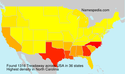 Surname Treadaway in USA Surname Treadaway in USA