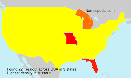 Surname Trealout in USA Surname Trealout in USA