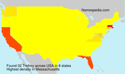 Surname Trefrey in USA Surname Trefrey in USA