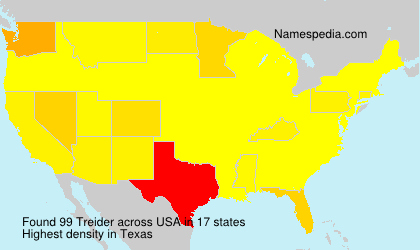 Surname Treider in USA Surname Treider in USA
