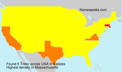 Surname Treko in USA Surname Treko in USA