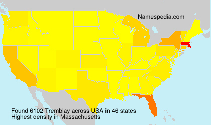 Surname Tremblay in USA Surname Tremblay in USA