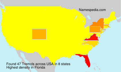 Surname Tremols in USA Surname Tremols in USA