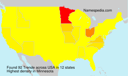 Surname Trende in USA Surname Trende in USA
