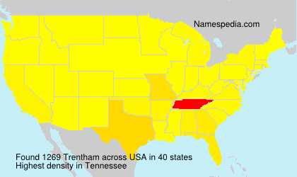 Surname Trentham in USA Surname Trentham in USA