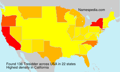 Surname Tresidder in USA Surname Tresidder in USA