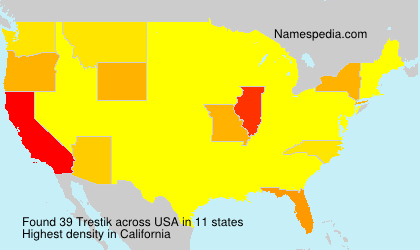 Surname Trestik in USA Surname Trestik in USA