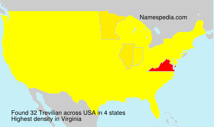 Surname Trevilian in USA Surname Trevilian in USA