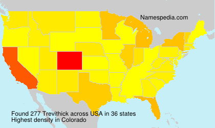 Surname Trevithick in USA Surname Trevithick in USA