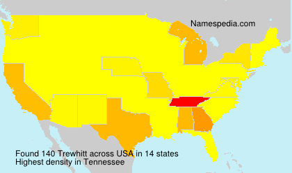 Surname Trewhitt in USA Surname Trewhitt in USA